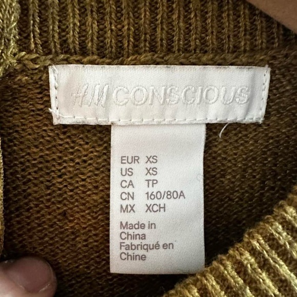 Women's Mustard Wool Blend Sweater - Picture 7 of 8